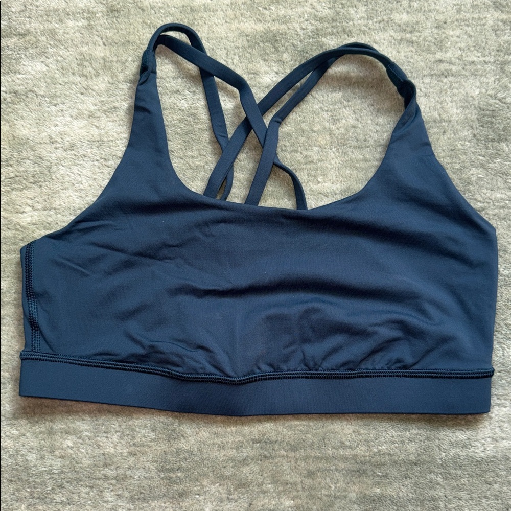 Lululemon Dark Blue/Green Strappy Sports Bra